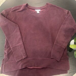 Athleta women large Coaster Luxe Waffle Thermal Sweatshirt